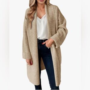 Long Cardigan Sweaters Chunky Open Front Oversized Slouchy